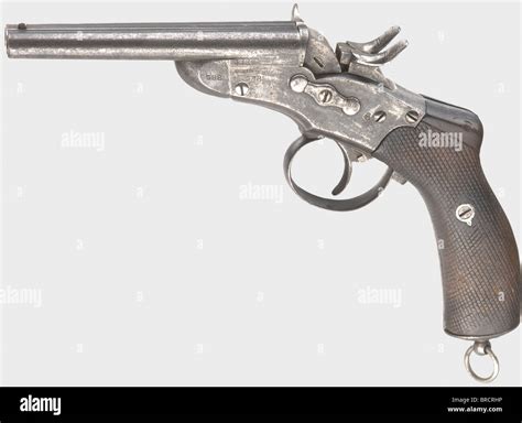 Nagant patent double barrel pistol with remington rider action hi-res stock photography and ...