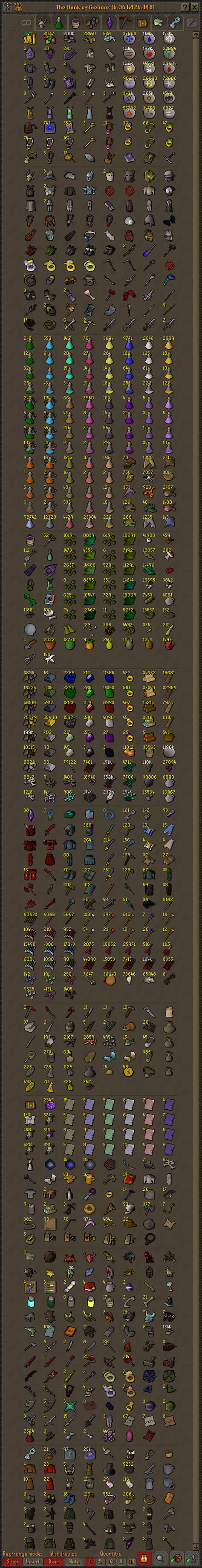 Pictures of Runescape Bank Tabs