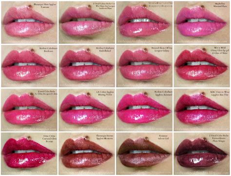 Lipgloss Swatches (16 shades) - Plums and Berries and Everything in Between | Lipgloss swatches ...