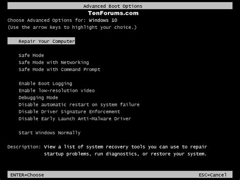 Enable or Disable F8 Advanced Boot Options in Windows 10 | Tutorials