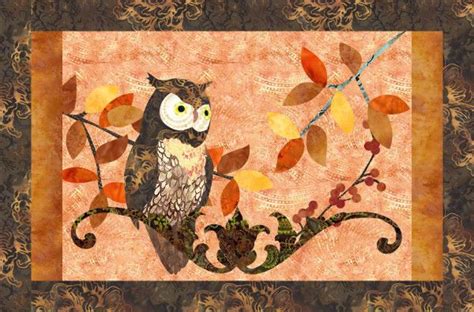 Whoooooo! Downloadable Quilt Pattern | Art quilts, Applique art, Owl ...