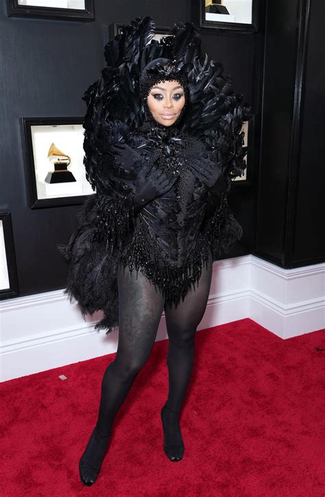 Blac Chyna seemingly channels Black Swan for her Grammys red carpet look