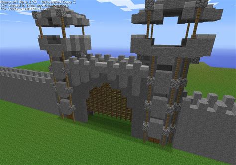 Cobblestone Castle Entrance Minecraft Project