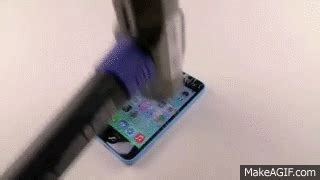 iPhone 5C Hammer Smash Test - Stronger Than 5S? on Make a GIF