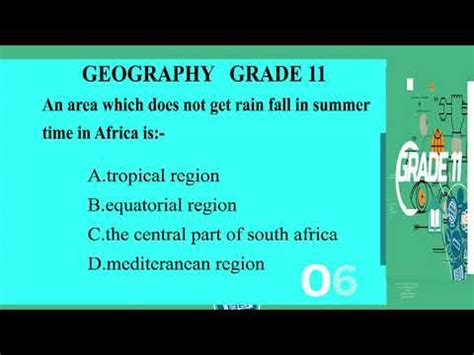 Geography grade 11 - YouTube