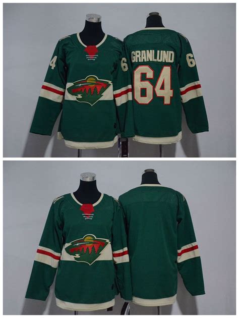 2021 2018 Youth Kids Minnesota Wild Jersey 64 Mikael Granlund Blank ...