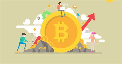 Bitcoin Mining Vector Concept Illustration, Graphics - Envato Elements