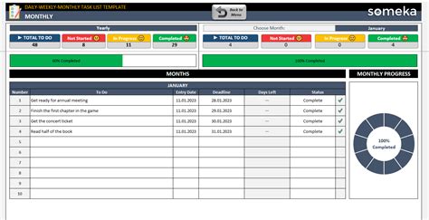 Daily Weekly Monthly Task List Template Checklist In Excel – NBKomputer