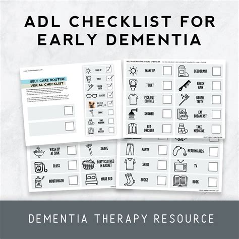 ADL Checklist for Early Dementia – Therapy Insights