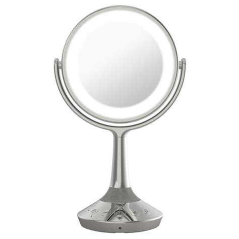 iHome Beauty Nickel Plastic Magnifying Countertop Vanity Mirror with Light at Lowes.com