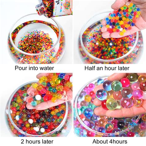 10,000 Beads with 2 Scoops and Tweezers for Early Skill Development Non-Toxic Water Sensory Toy ...