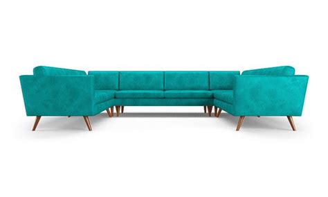 Deluna Leather U-Sofa Sectional (5 piece) | Spacious sofa, Sectional ...