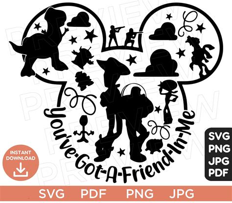 You've Got A Friend in Me Svg Toy Story Svg Ears Svg Png - Etsy ...