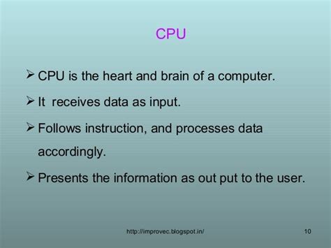 Cpu and its functions