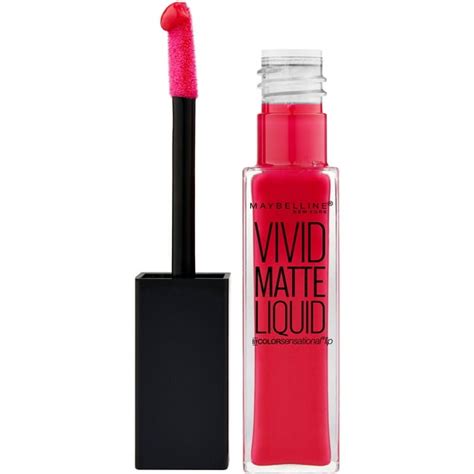 Maybelline Color Sensational Vivid Matte Liquid Lipstick, Rebel Red ...