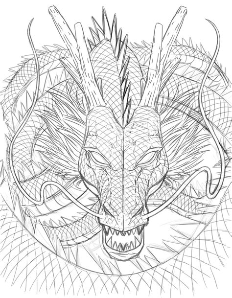 Shenron Dragon on Behance | Dragon sketch, Dragon ball tattoo, Dragon drawing