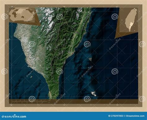 Taitung, Taiwan. Low-res Satellite. Major Cities Stock Illustration ...