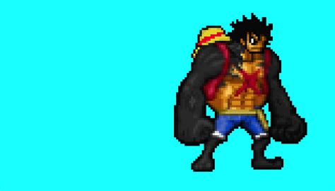 Editing Luffy 4 gear - Free online pixel art drawing tool - Pixilart