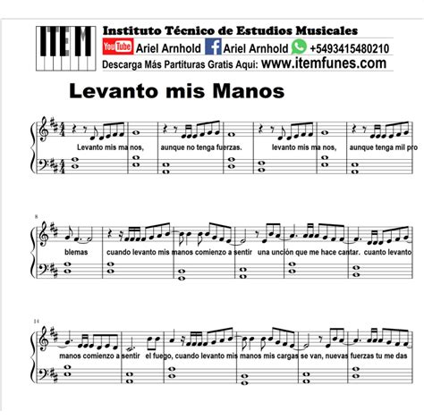 Levanto mis Manos | Samuel Hernandez (Re) - Partitura Notas Acordes