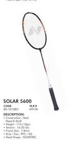 Black Nivia Solar 5600 Badminton Racket, 110 at Rs 320/piece in New Delhi | ID: 22367085833