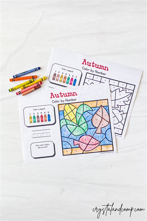 Autumn Color by Number Printables - CrystalandComp.com