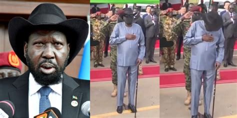 WATCH: Moment South Sudan President, Salva Kiir, 71, Wet His Pants At A Public Function ...