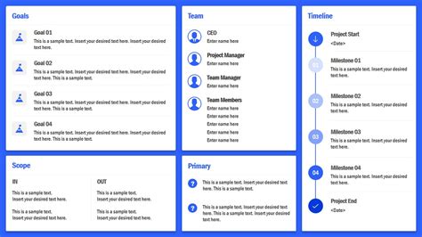 One Page Project Charter Template Ppt