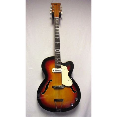 Vintage Vox 1960s Wildcat Hollow Body Electric Guitar Sunburst ...