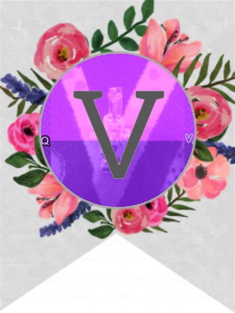 Flower Banner Alphabet Letters Free Prïntable – V - The Letter V Fan Art (44222204) - Fanpop ...