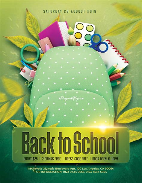 Download This Free Back To School Flyer Mockup In PSD - Designhooks