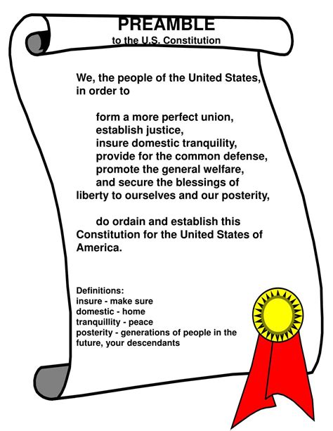 PPT - PREAMBLE to the U.S. Constitution PowerPoint Presentation, free download - ID:2163701