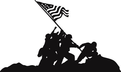 Iwo Jima Silhouette Decal - Military Graphics