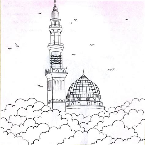 Masjid E Nabvi Sketch