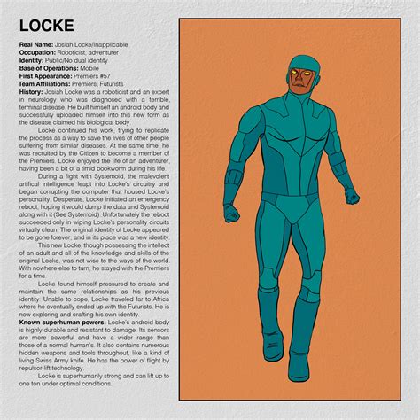 Character profile: Locke : r/Superhero_Ideas