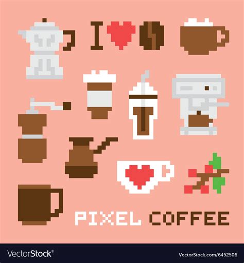 Coffee Pixel Art Pixel Art Pattern Pixel Art Pixel Art Templates | My ...