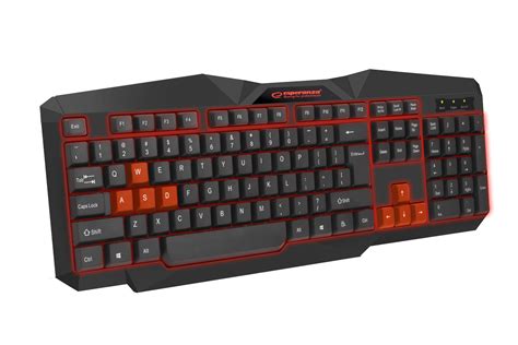 tastatura gaming iluminata cu LED rosu