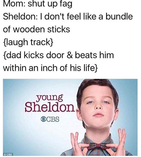 "I don't feel like a bundle of sticks" | Young Sheldon | Know Your Meme