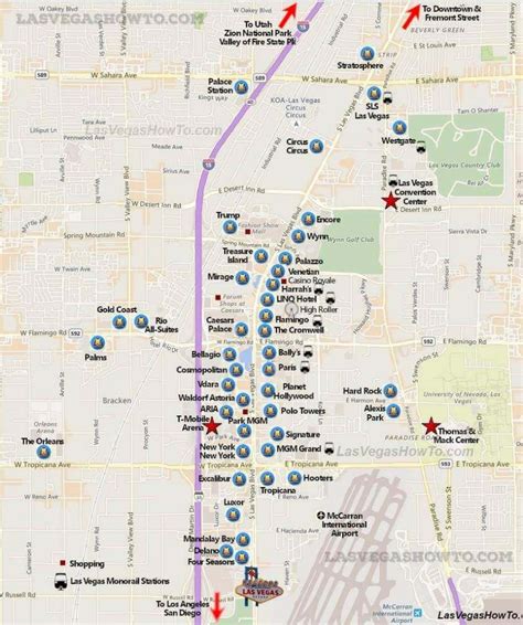 Printable Las Vegas Strip Map 2017 | Printable Maps