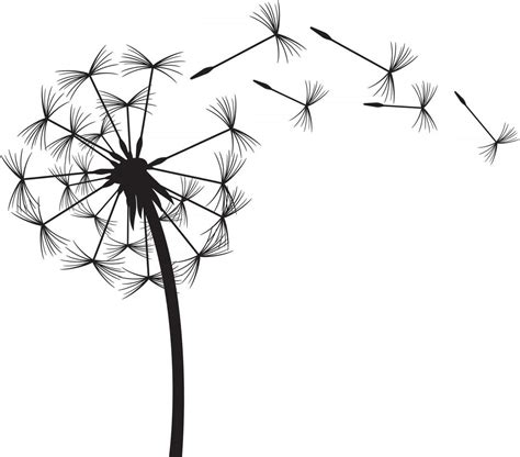 Dandelion In The Wind 3190138 Vector Art at Vecteezy