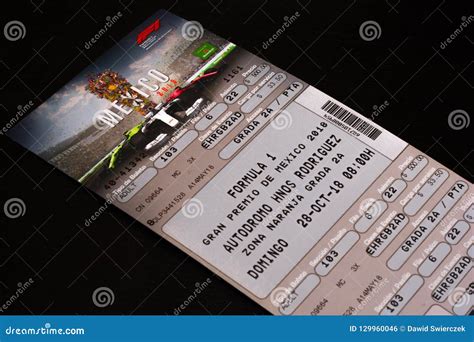 Ticket To the 2018 Mexican Formula 1 Grand Prix Editorial Photo - Image of prize, rodrguez ...