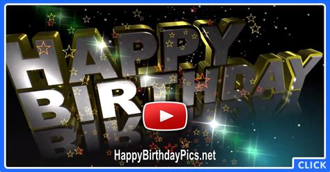 3D Happy Birthday Gold Animation For You