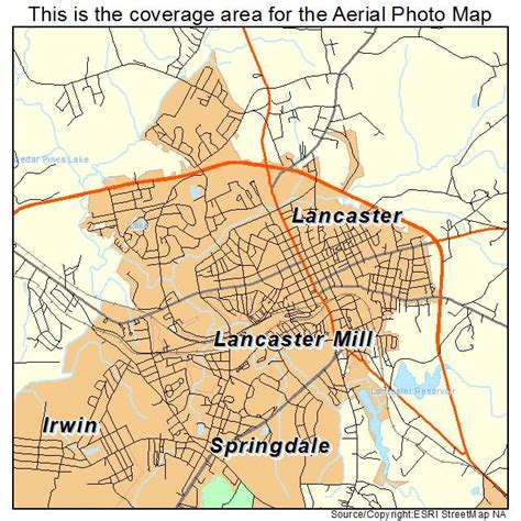 Aerial Photography Map of Lancaster, SC South Carolina