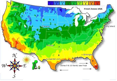 United States Frost Dates Map | luv2garden.com