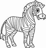 Zebra Head Coloring Page sketch template