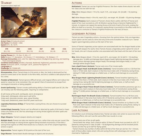 Do you find the Tiamat stat block to be underwhelming? Then try this variant - includes Innate S ...