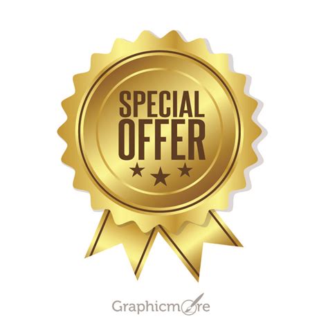 Gold Special Offer Badge Design Free Vector Download