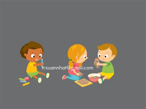 Kids playing clay by Nhat (Scott) Truong on Dribbble