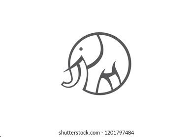 Elephant Logo Circle Stock Vector (Royalty Free) 1201797484 | Shutterstock