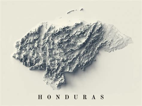 Honduras Map set With Two Maps Honduras Relief Map - Etsy