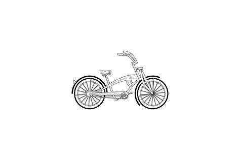 Lowrider Stretch Bike Cruiser, Sketch SVG Cut file by Creative Fabrica ...